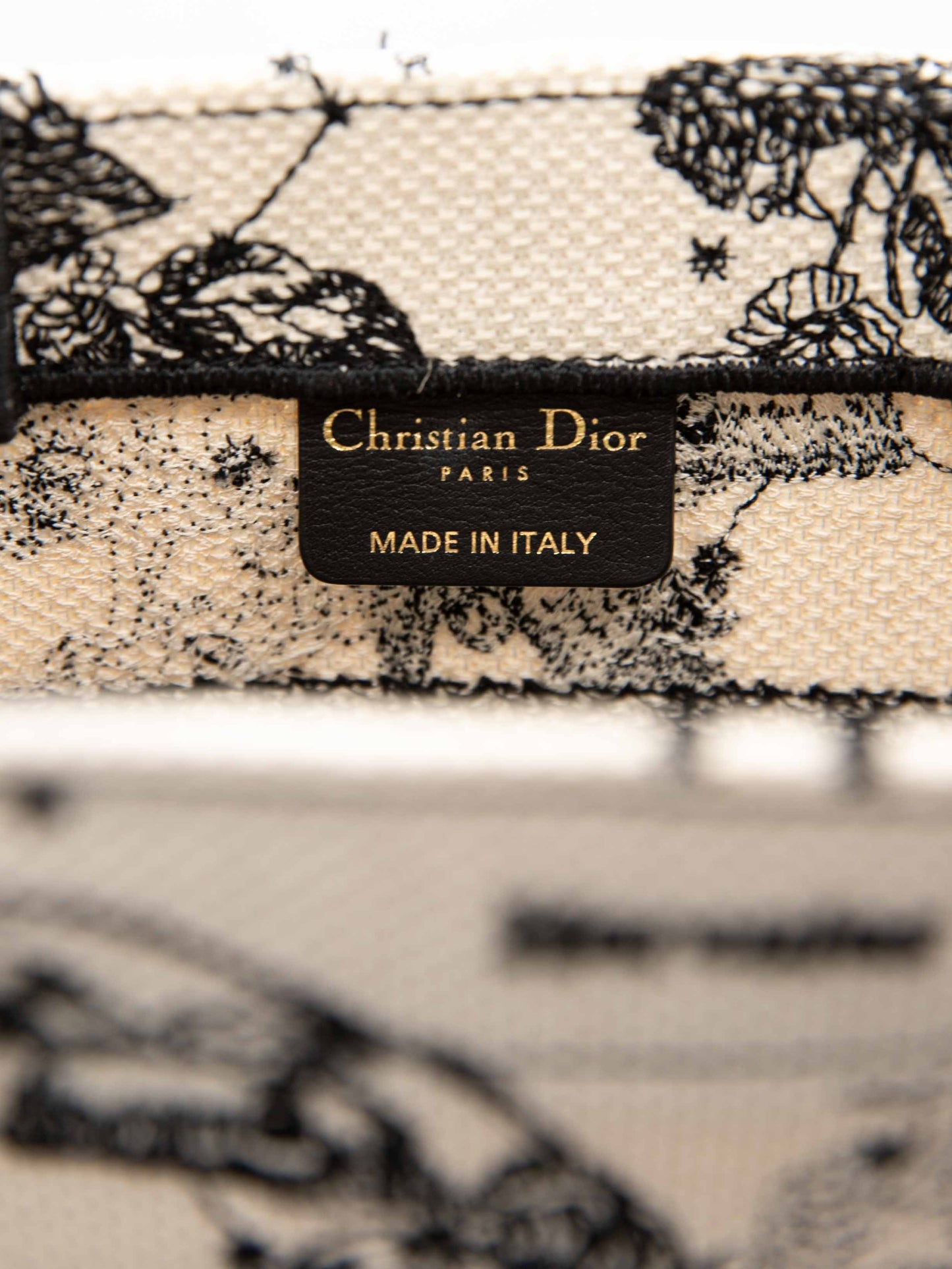 Dior - Book Tote Piccola Ricamo Dior Zodiac latte e nero
