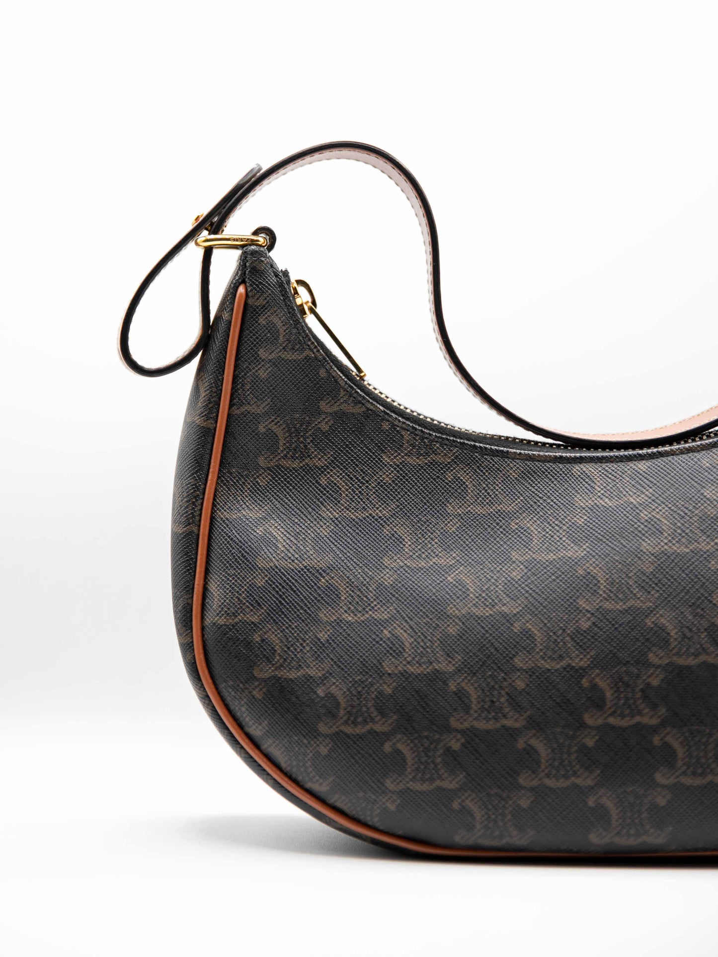 Celine - Borsa Ava in tela Triomphe e pelle di vitello