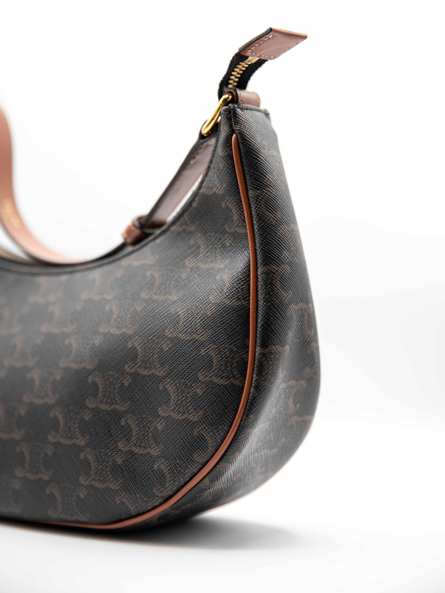 Celine - Borsa Ava in tela Triomphe e pelle di vitello